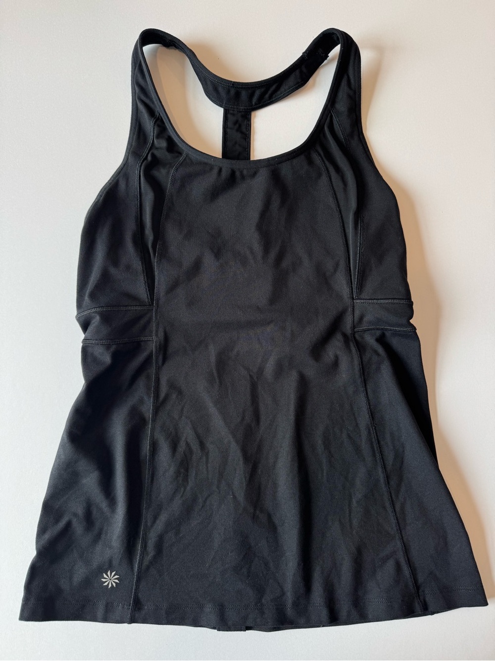 Athleta Black Racerback Performance Tank - T-Back Athletic Top
